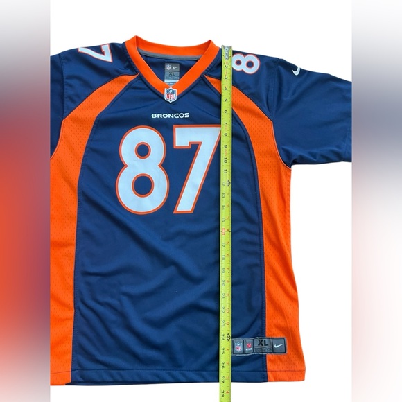 Nike Denver‎ Broncos Eric Decker #87 Orange Jersey NFL Football Youths Size XL - Picture 5 of 9